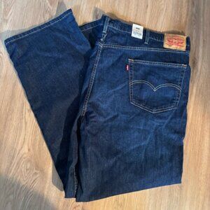 Levi's 559 Mens Relaxed Straight Dark Wash Big & Tall Stretch NWT 52x34